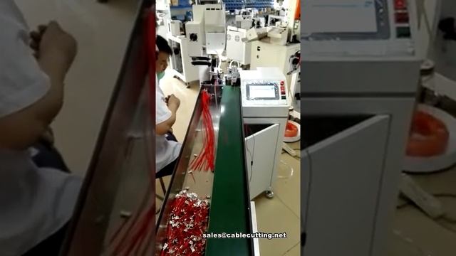 Automatic flag shaped terminal crimping machine, terminal crimping machine, with conveyor belt смотреть онлайн