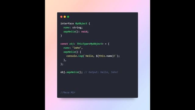 34 ThisType in TypeScript смотреть онлайн
