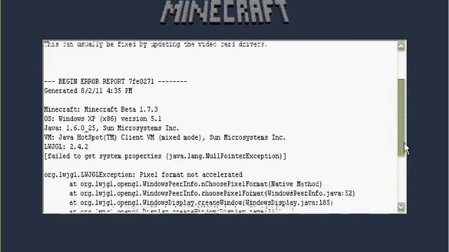 HELP ME, Minecraft error! need help! смотреть онлайн