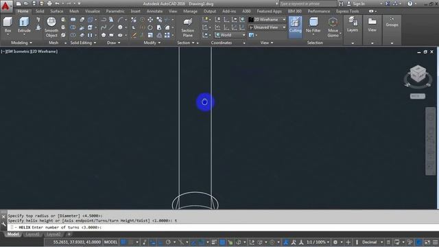 How to draw hex head wood screw, wood screw, autocad 3D смотреть онлайн