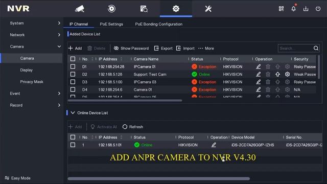 Hikvision ANPR Camera Configuration. IDS ANPR Configuration. IDS-2CD7A26G0-P-IZHS