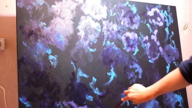 Lesson 1 | Abstract Flower Oil Painting Tutorial | Art Therapy | Life Demo in English and Russian смотреть онлайн