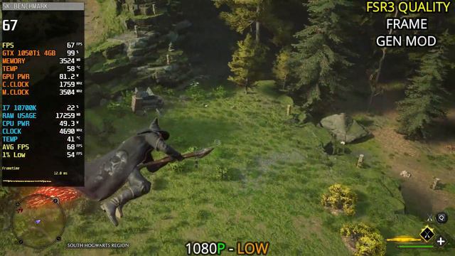 Hogwarts Legacy - GTX 1050 Ti - AMD FSR 3 Frame Generation Mod смотреть онлайн