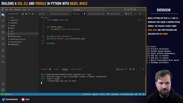 Bazel Tutorial - How to build python apps with Bazel смотреть онлайн