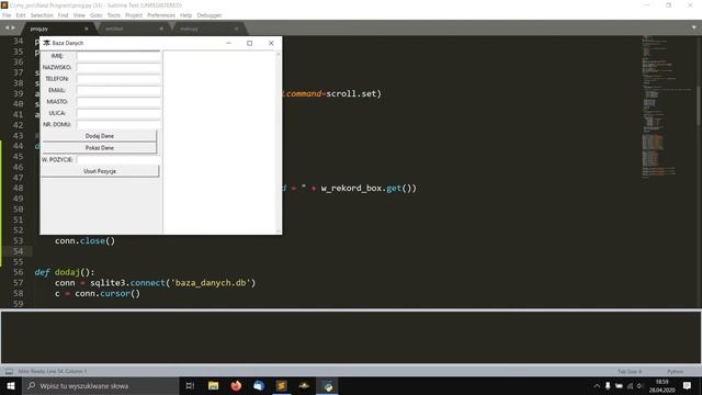 #7 Python/tkinter funkcja wyczyść dane z okienek, usuń pozycje смотреть онлайн