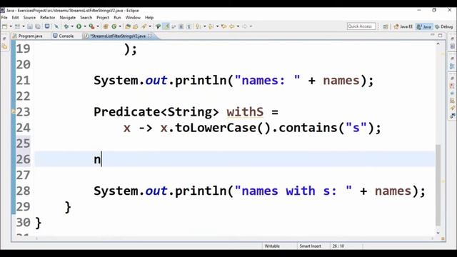 streams list filter strings v2 in java смотреть онлайн