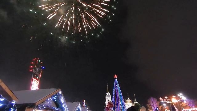 Новогодний салют 2016, Тула, площадь Ленина смотреть онлайн