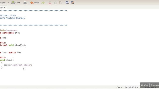 ABSTRACT CLASS : C++ Programming Concepts смотреть онлайн