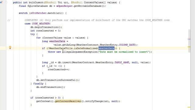 ANDROID CONTENT PROVIDER BULK INSERT смотреть онлайн