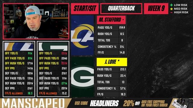 2023 Fantasy Football - MUST Start Or Sit Week 9 Quarterbacks (QBs) -  Every Match Up!!!