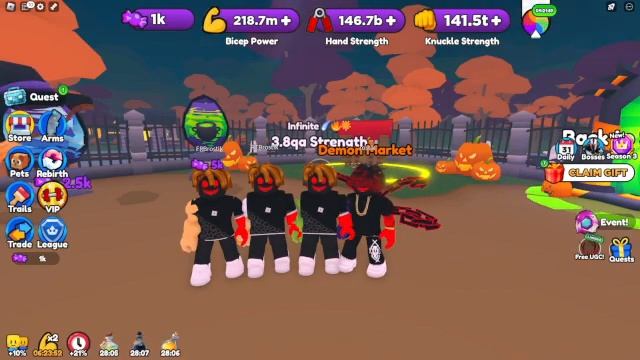 ПОТРАТИЛ 1,000,000 КОНФЕТ? И ВЫБИЛ... В ARM WRESTLE? SIMULATOR В ROBLOX! смотреть онлайн