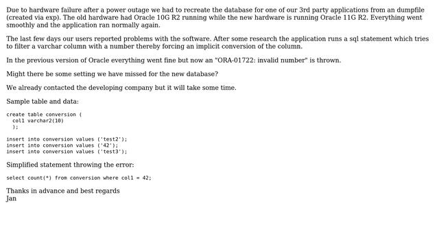 Databases: Changes in Oracle Database implicit conversion rules for select statement смотреть онлайн