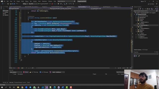 Create JWT token in .NET 6 | Angular + .NET authentication | Role based Authentication | Part 6 смотреть онлайн