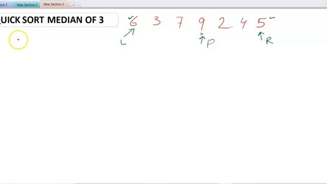 Quicksort || Median of 3 || Algorithm and Procedure смотреть онлайн