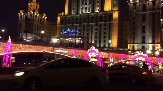 Ночные огни набережная radisson кутузовский проспект москва новогодние огни смотреть онлайн