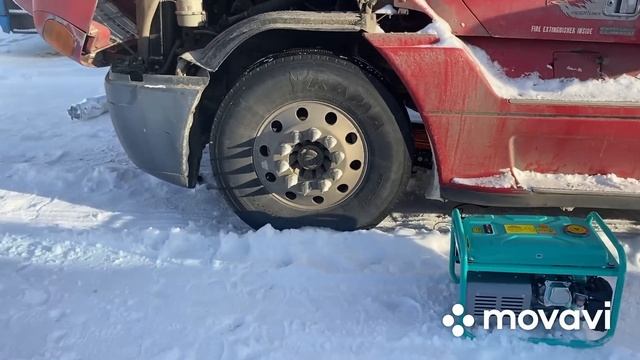 Новогодние приключения, отогреваем FREIGHTLINER