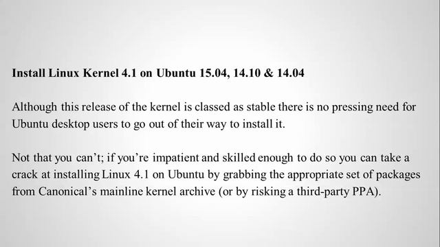 Check Out What’s New in Linux Kernel 4.1 Released in Ubuntu 15.04, Debian 8 & Linux Mint 17.2 смотреть онлайн