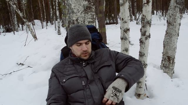 Одиночный поход в тайгу зимой с ночевкой. Часть 1-2 смотреть онлайн