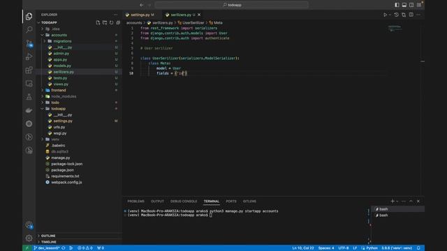 Django API + Регистрация пользователей [часть 5] смотреть онлайн