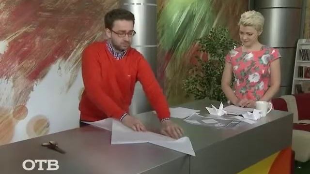 Учимся делать белоснежных голубков из бумаги (28.04.15) смотреть онлайн