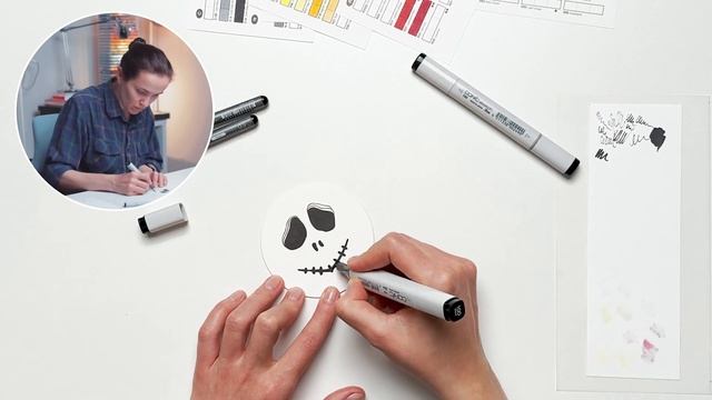 Simple #Copic Halloween Illustration ? | Draw with me | Free Coloring Page смотреть онлайн