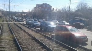 (Краснодар) Поездка на Трамвае по Маршруту N-22. борт 351.