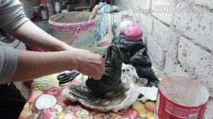 Садовый гном из цемента/ поделки из цемента