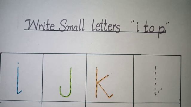 Tracing Small letters i to p смотреть онлайн