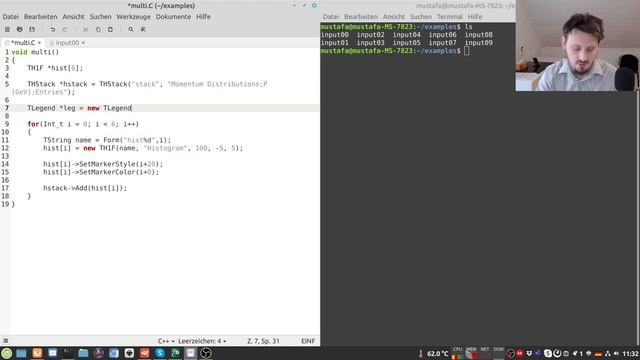 CERN ROOT Example: Multiple Input Files & Histogram Arrays смотреть онлайн