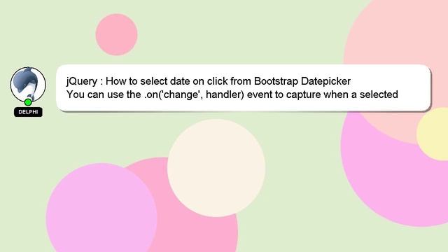 jQuery : How to select date on click from Bootstrap Datepicker смотреть онлайн