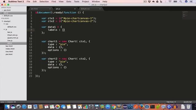 ChartJS 2.x | How to create Pie Chart using ChartJS #4 смотреть онлайн