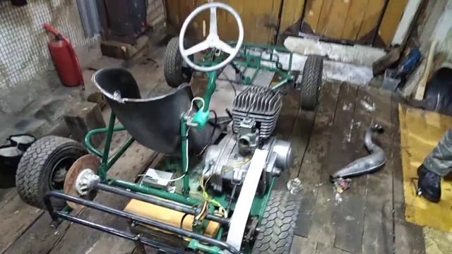 Установка двигателя на картинг АК 77 смотреть онлайн