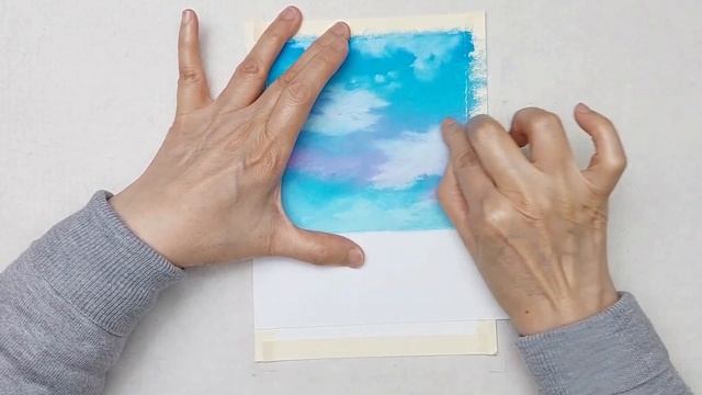 Oil Pastels Drawing - Blue Sea смотреть онлайн