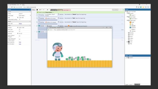 How to Make a Game without Coding in Construct 3 смотреть онлайн