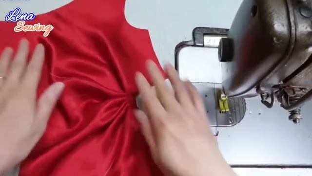 Thiết Kế Đầm Kiểu Xếp Ly Lệch Bèo Rủ Cực đẹp |how To Sew Dress |LenaSewing |