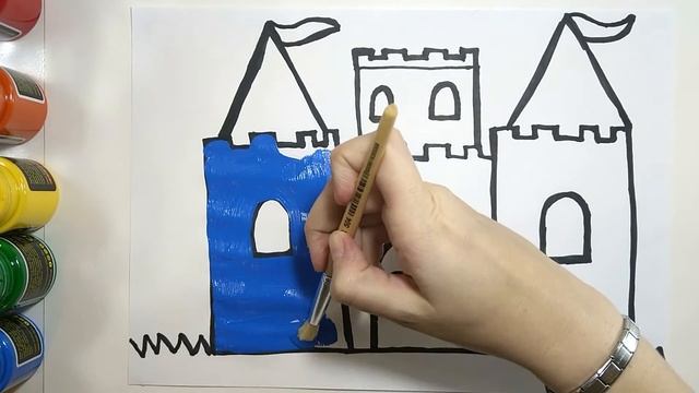 Раскраски Малышам - Как нарисовать замок для детей легко и просто | Bubie Toy Art смотреть онлайн