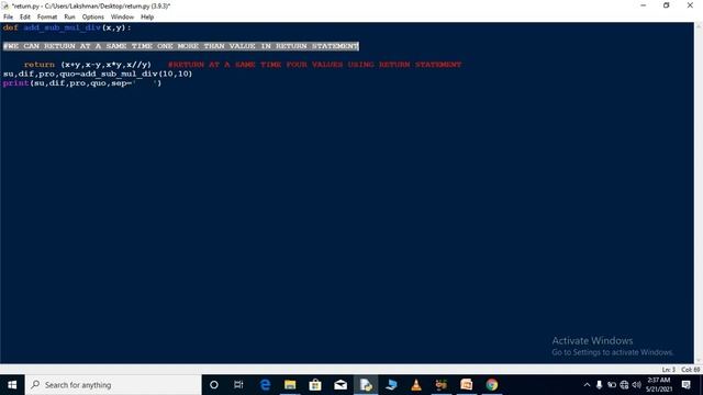 MULTIPLE VALUES RETURN BY RETURN STATEMENT PROOFED. смотреть онлайн