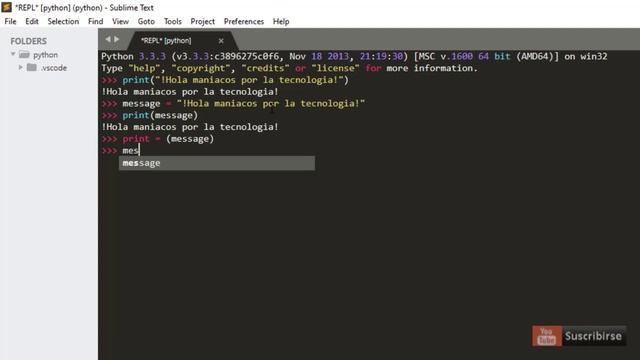 Tipos de datos simples - Python 3.3.3 en sublime text 3 programación para todos capitulo 4 смотреть онлайн
