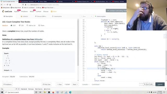 222. Count Complete Tree Nodes, Medium, C++, Leetcode Questions смотреть онлайн