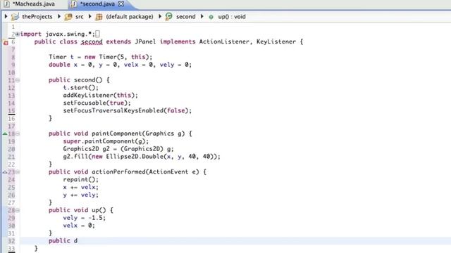 Java GUI Lesson 12 | Moving Graphics with arrow keys смотреть онлайн