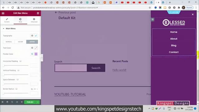 Custom WordPress Hamburger Nav Menu With Elementor Offline Tutorial смотреть онлайн
