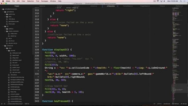 Programming - converting Processing to P5.js