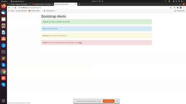 Bootstrap 3 tutorials Alerts #7 смотреть онлайн