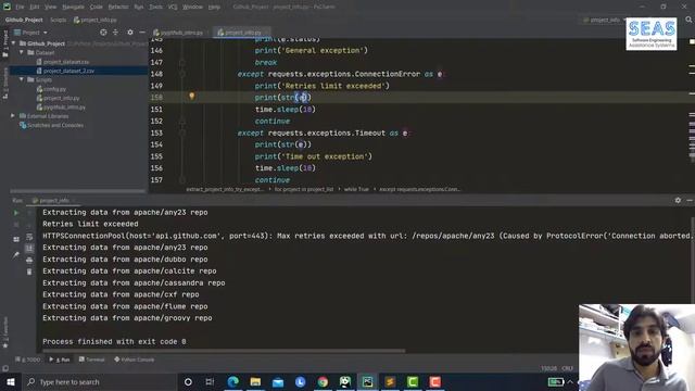 #3. Exception handling in PyGithub | SEAS Research Lab смотреть онлайн