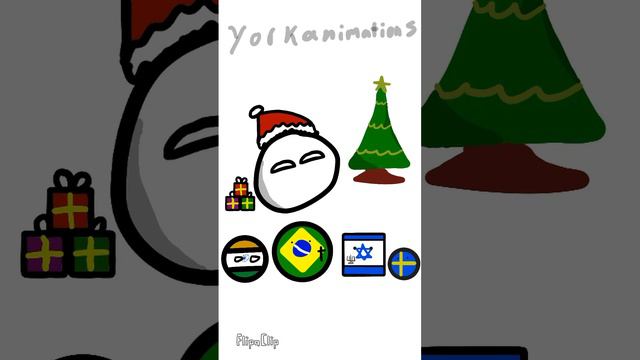 Christmas #animation #countryballs #japan смотреть онлайн