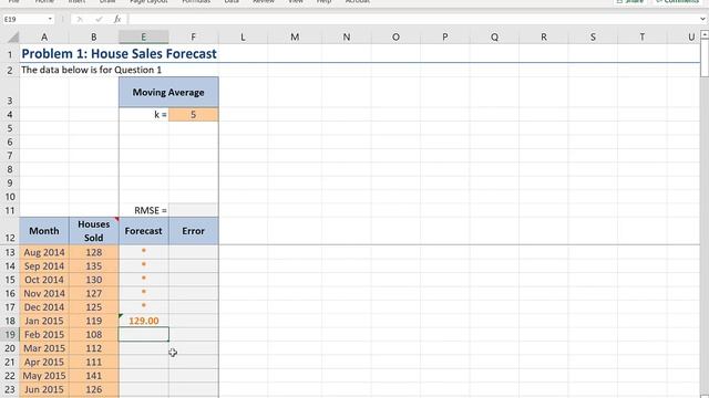 Moving Average Forecast in Excel смотреть онлайн
