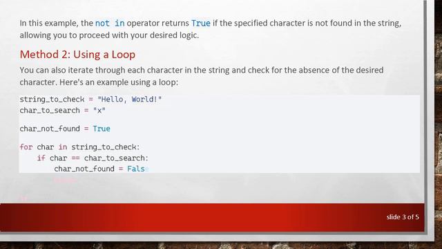 How to Check if a String Does Not Contain a Specific Character in Python смотреть онлайн