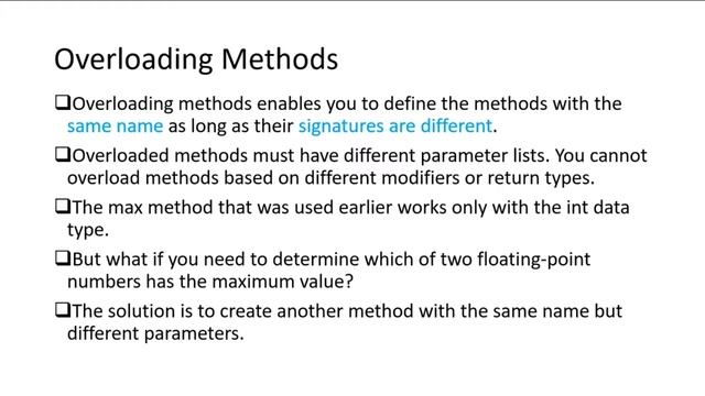 Overloading Methods in Java смотреть онлайн