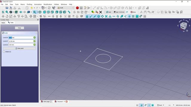 FreeCAD How To Scale Sketch