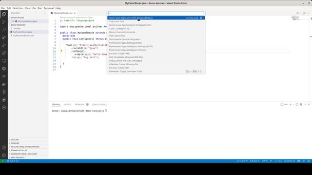 Start with JBang and Camel debug with a built-in single-command in VS Code смотреть онлайн
